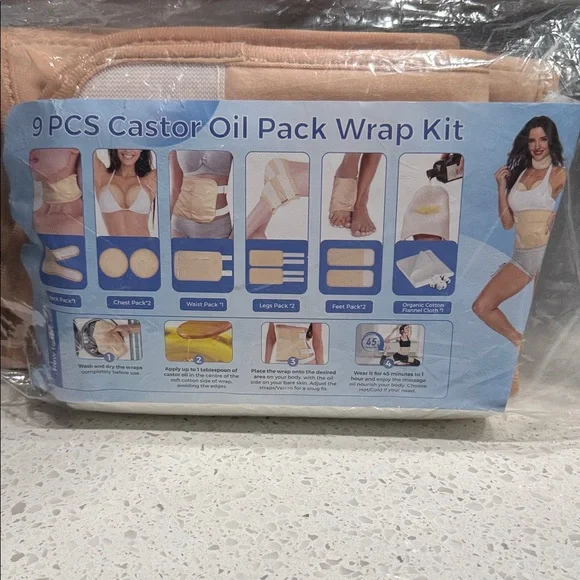 Brand new Castor Oil Pack Wrap Kit - Picture 2 of 2